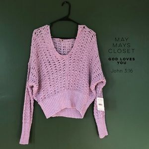 NWT Free People Lilac Lavender Sweater XS